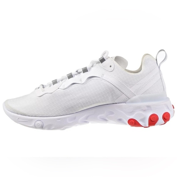 Nike Men’s React Element 55 White & Red - Picture 9 of 9